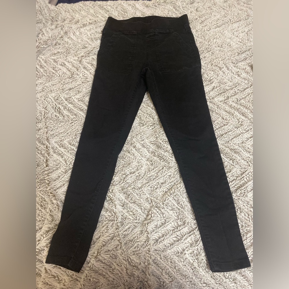 NOBO No-Button Skinny Jeans in Black with Front Pockets